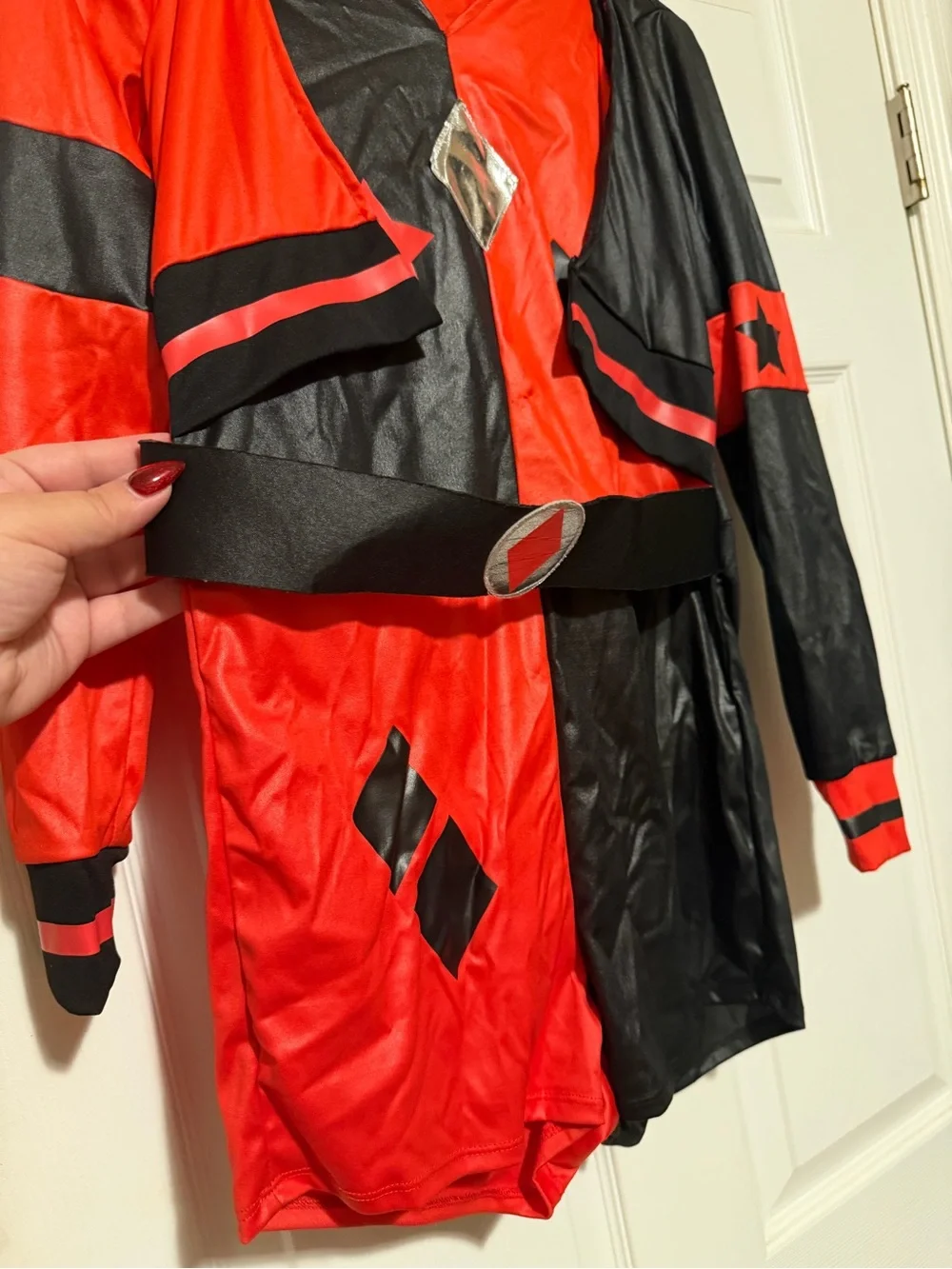 Kids Red and Black Harlequin Costume - Brand: